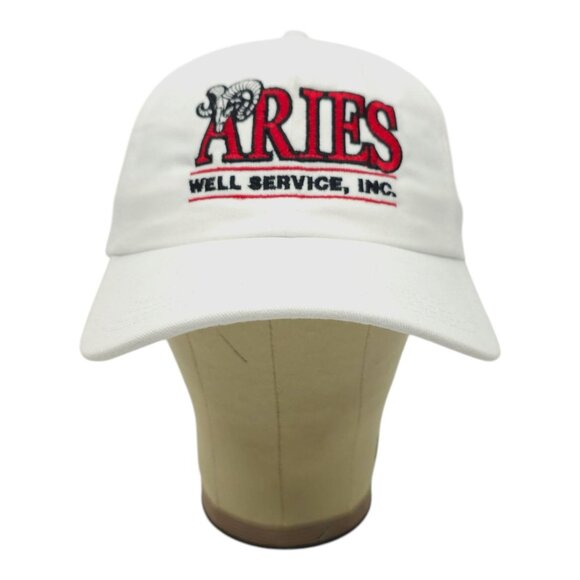 Aries Well Service Embroidered Adjustable Tuck Strap Cap Trucker Baseball Hat - Picture 9 of 13